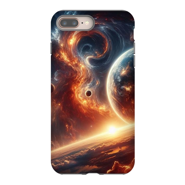 iPhone 7 plus StrongFit Fire Sunset Universe by JohnnyVillas