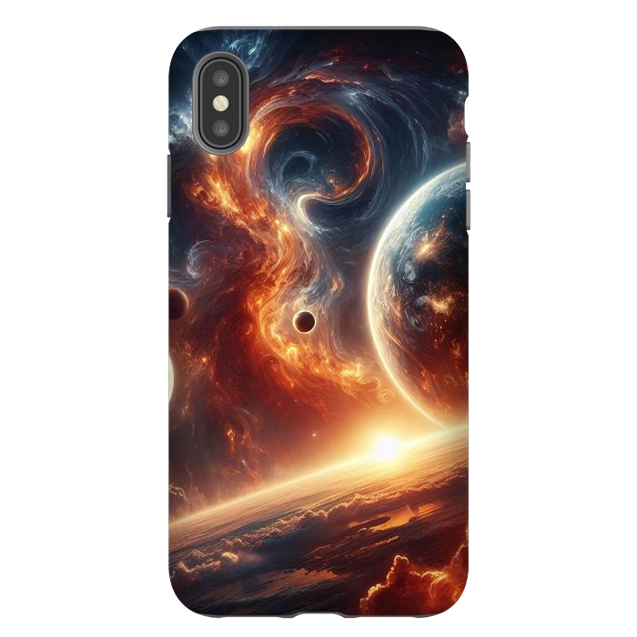 iPhone Xs Max StrongFit Fire Sunset Universe by JohnnyVillas