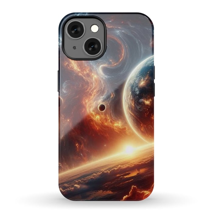 iPhone 13 StrongFit Fire Sunset Universe by JohnnyVillas