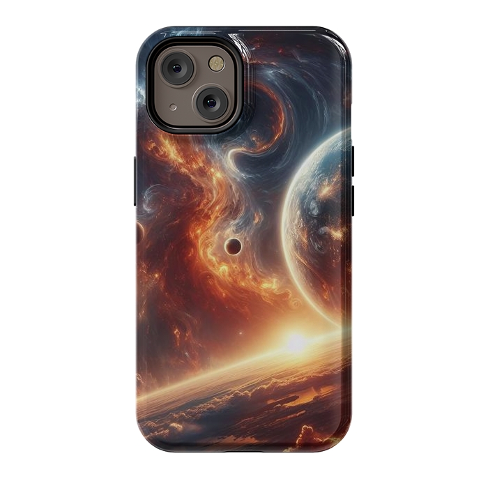 iPhone 14 StrongFit Fire Sunset Universe by JohnnyVillas