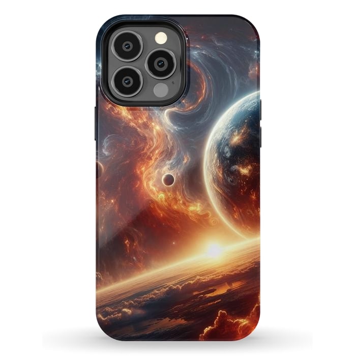 iPhone 13 Pro Max StrongFit Fire Sunset Universe by JohnnyVillas