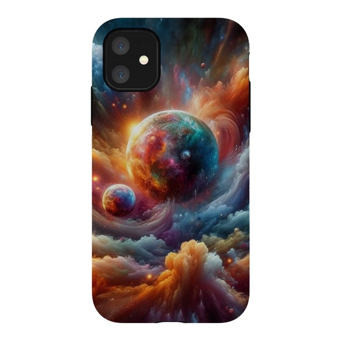 iPhone 11 StrongFit Splash Paint Universe by JohnnyVillas