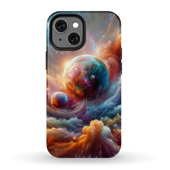 iPhone 12 mini StrongFit Splash Paint Universe by JohnnyVillas