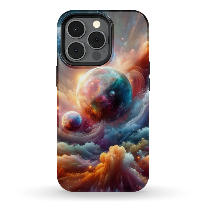 iPhone 13 pro StrongFit Splash Paint Universe by JohnnyVillas