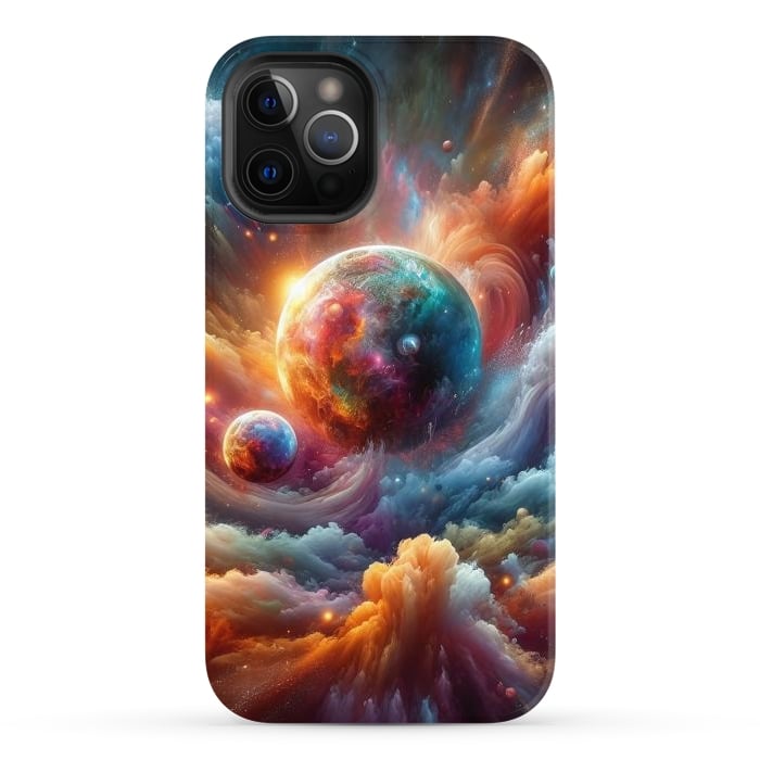 iPhone 12 Pro Max StrongFit Splash Paint Universe by JohnnyVillas