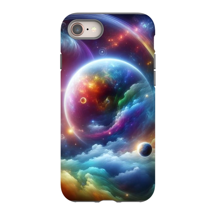 iPhone 8 StrongFit Rainbow Universe by JohnnyVillas