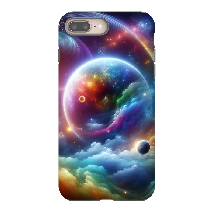 iPhone 8 plus StrongFit Rainbow Universe by JohnnyVillas
