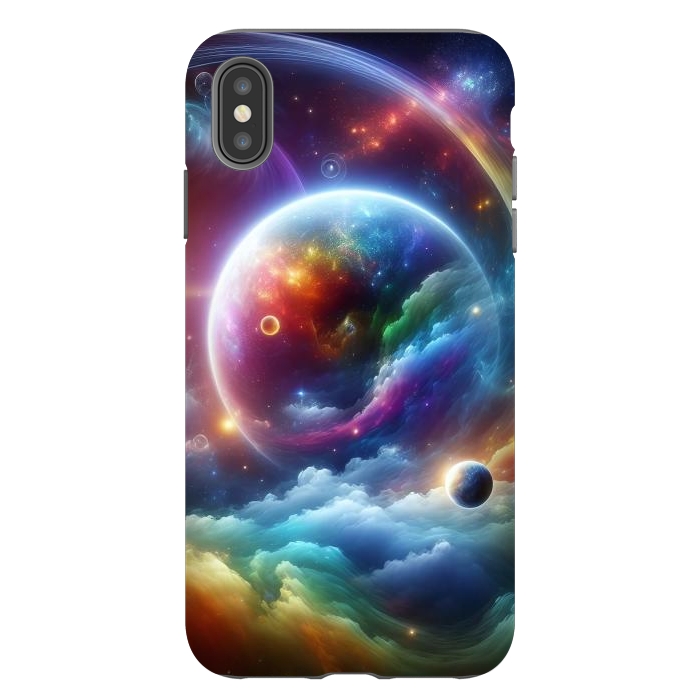 iPhone Xs Max StrongFit Rainbow Universe by JohnnyVillas