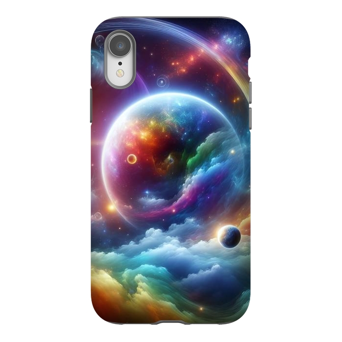 iPhone Xr StrongFit Rainbow Universe by JohnnyVillas