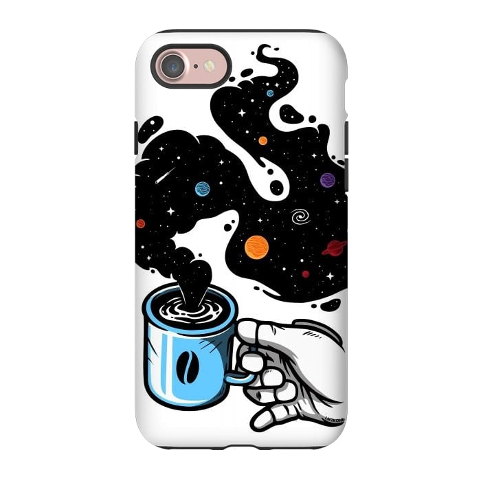 iPhone 7 StrongFit Space Coffee by LM2Kone