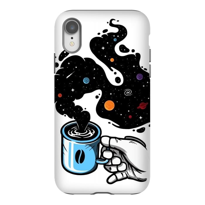 iPhone Xr StrongFit Space Coffee by LM2Kone