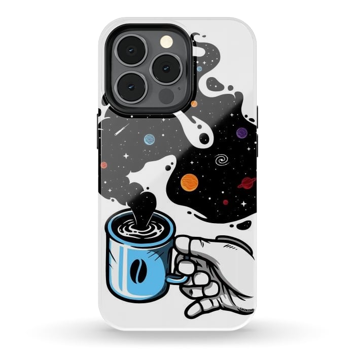 iPhone 13 pro StrongFit Space Coffee by LM2Kone