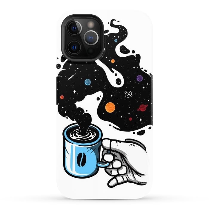 iPhone 12 Pro Max StrongFit Space Coffee by LM2Kone