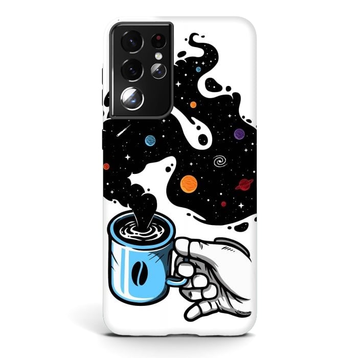 Galaxy S21 ultra StrongFit Space Coffee by LM2Kone