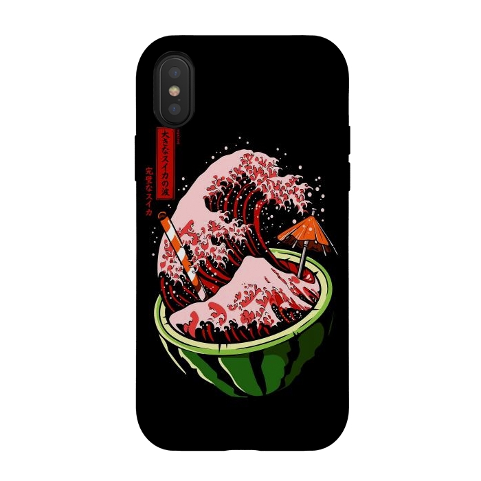 iPhone Xs / X StrongFit The Great Wave Of Watermelon by LM2Kone