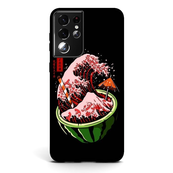 Galaxy S21 ultra StrongFit The Great Wave Of Watermelon by LM2Kone