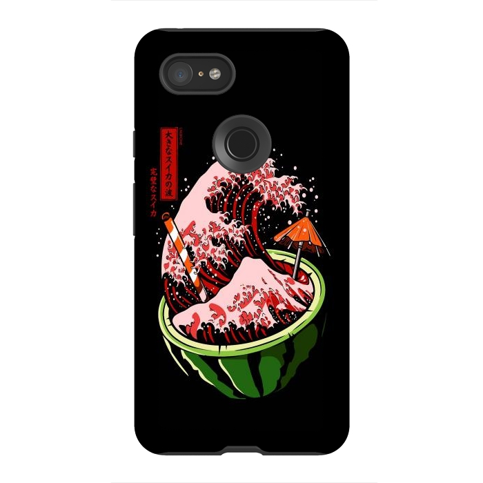 Pixel 3XL StrongFit The Great Wave Of Watermelon by LM2Kone