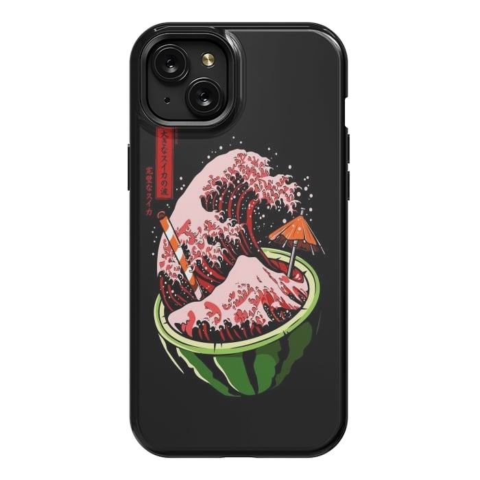 iPhone 15 Plus StrongFit The Great Wave Of Watermelon by LM2Kone