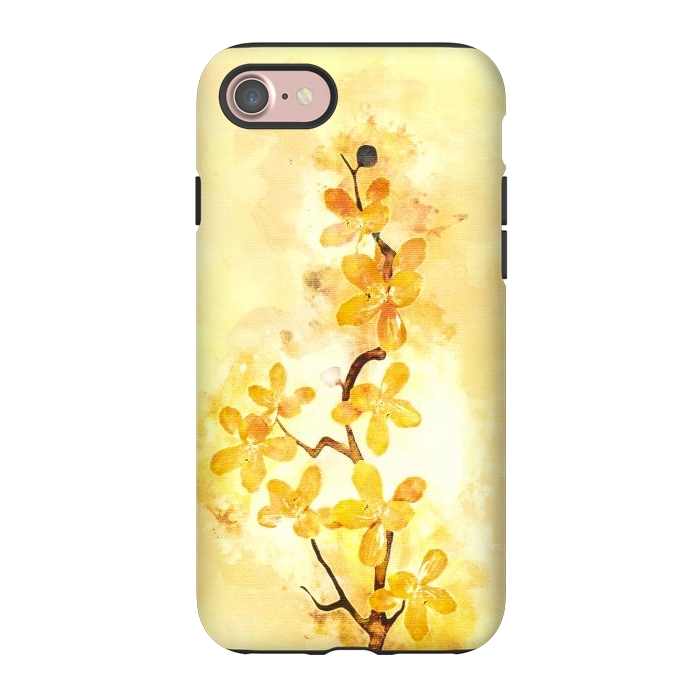iPhone 7 StrongFit Yellow Tropical Branch by Creativeaxle