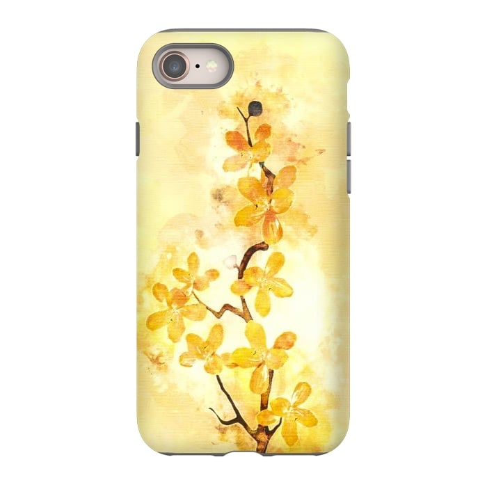 iPhone SE StrongFit Yellow Tropical Branch by Creativeaxle