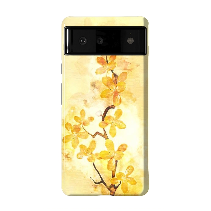 Pixel 6 StrongFit Yellow Tropical Branch by Creativeaxle