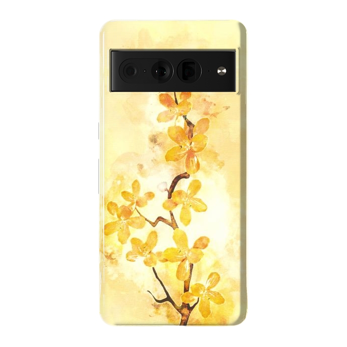 Pixel 7 Pro StrongFit Yellow Tropical Branch by Creativeaxle