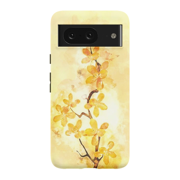 Pixel 8 StrongFit Yellow Tropical Branch by Creativeaxle