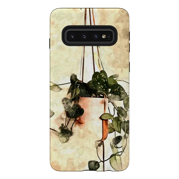 Galaxy S10 StrongFit Hanging Money Plant by Creativeaxle