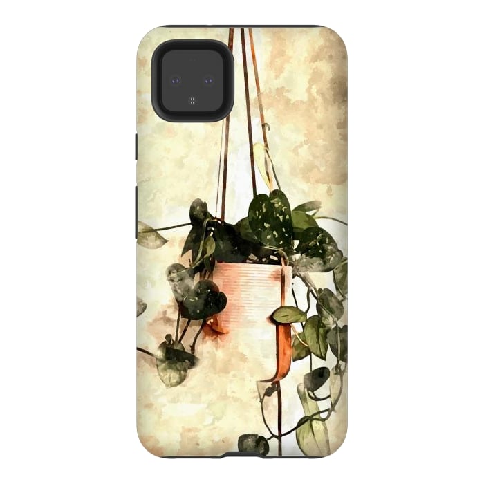 Pixel 4XL StrongFit Hanging Money Plant by Creativeaxle