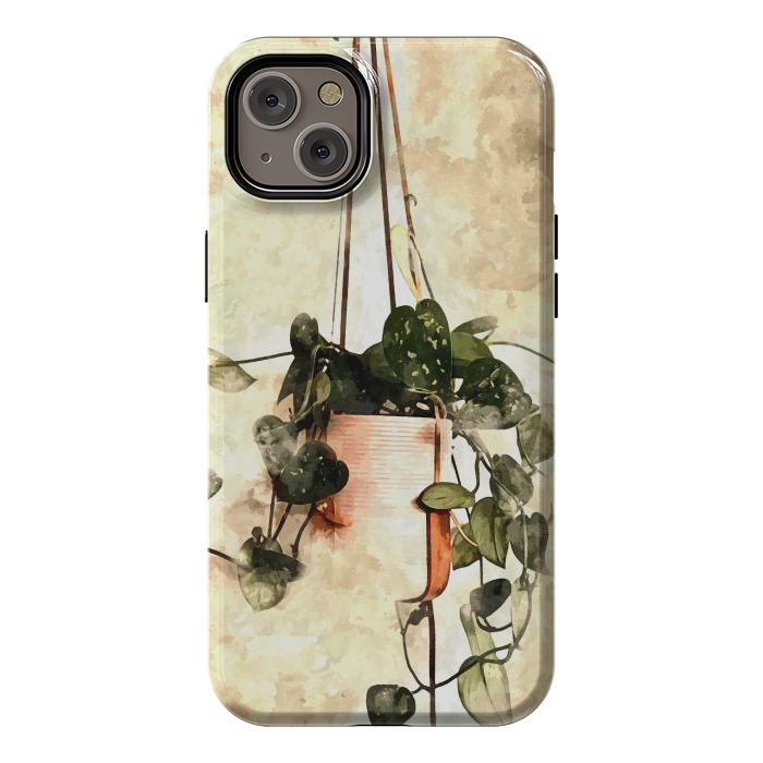 iPhone 14 Plus StrongFit Hanging Money Plant by Creativeaxle