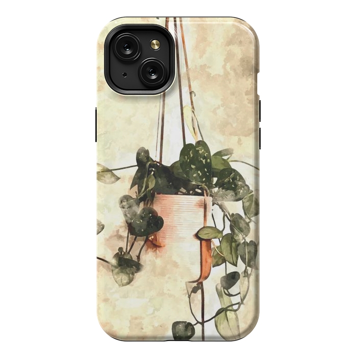 iPhone 15 Plus StrongFit Hanging Money Plant by Creativeaxle