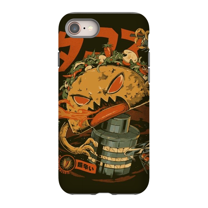 iPhone 8 StrongFit Spicy Taco Attack by Ilustrata