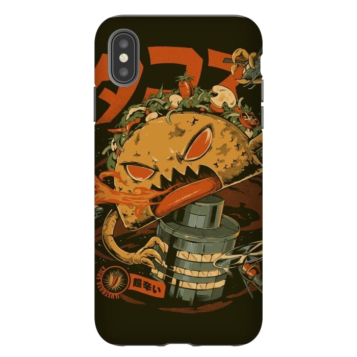 iPhone Xs Max StrongFit Spicy Taco Attack by Ilustrata