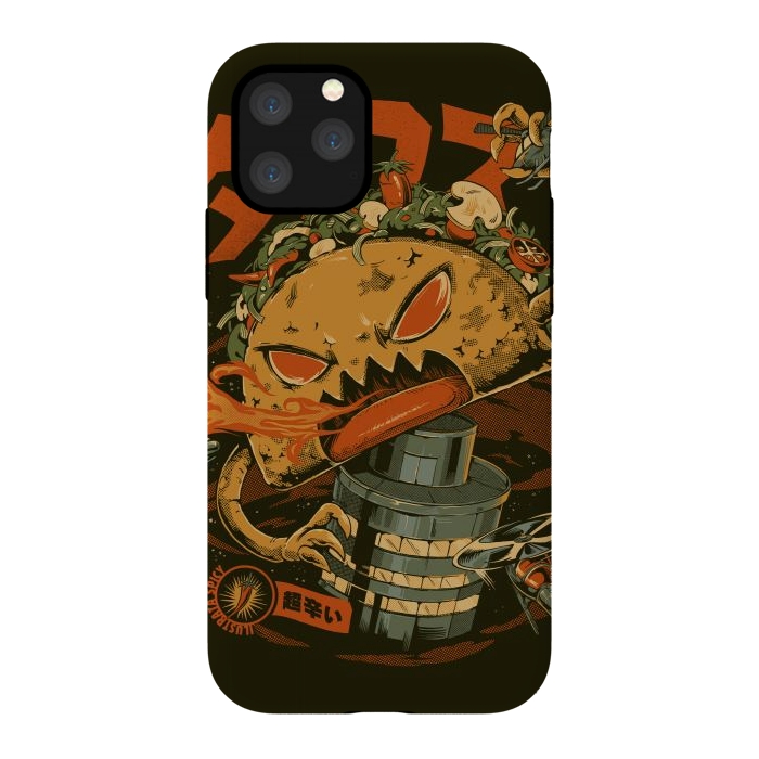 iPhone 11 Pro StrongFit Spicy Taco Attack by Ilustrata