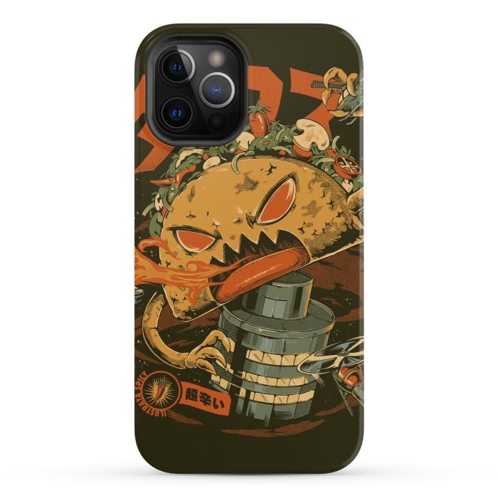 iPhone 12 Pro StrongFit Spicy Taco Attack by Ilustrata