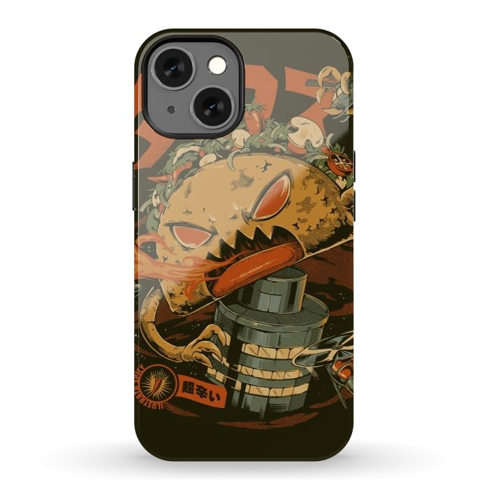 iPhone 13 StrongFit Spicy Taco Attack by Ilustrata