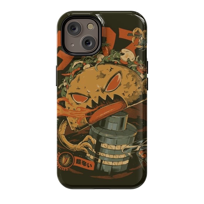 iPhone 14 StrongFit Spicy Taco Attack by Ilustrata