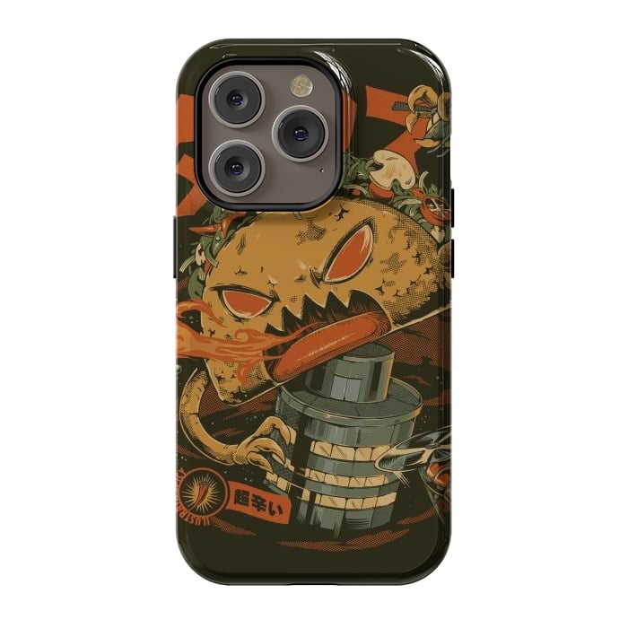iPhone 14 Pro StrongFit Spicy Taco Attack by Ilustrata