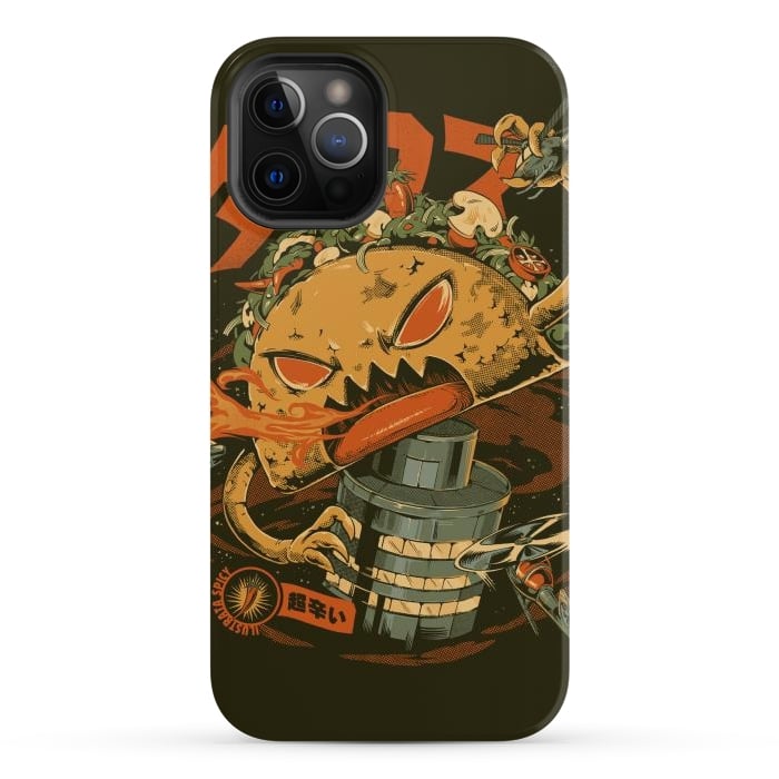 iPhone 12 Pro Max StrongFit Spicy Taco Attack by Ilustrata