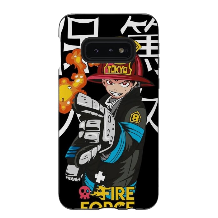 Galaxy S10e StrongFit Fire force by Kato