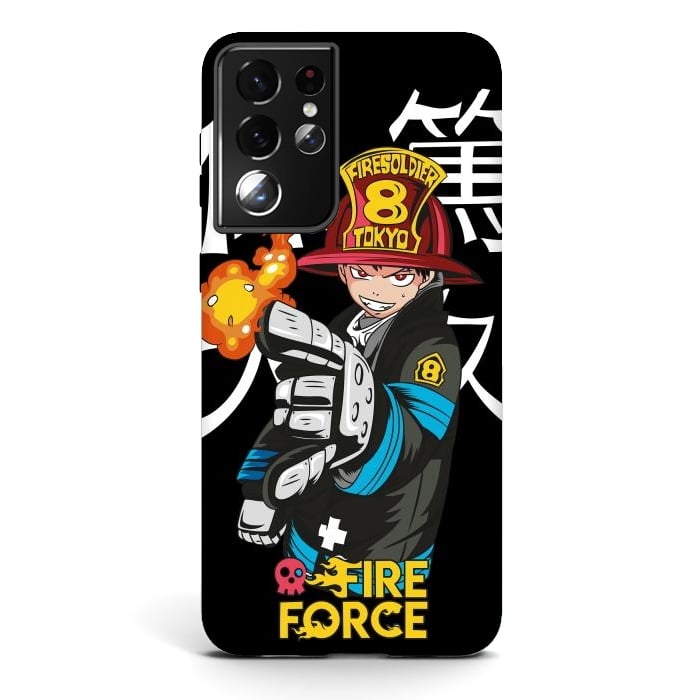 Galaxy S21 ultra StrongFit Fire force by Kato