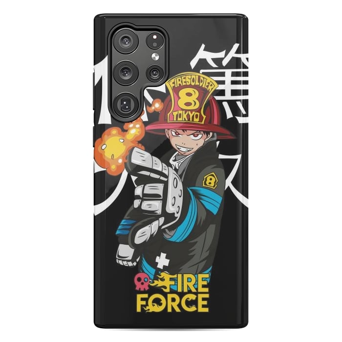 Galaxy S22 Ultra StrongFit Fire force by Kato
