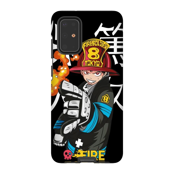Galaxy S20 Plus StrongFit Fire force by Kato
