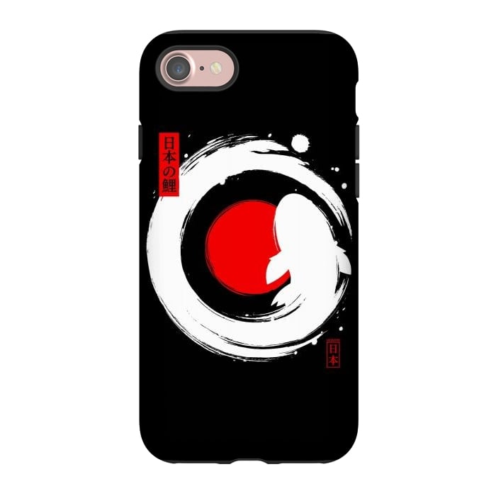 iPhone 7 StrongFit White Koi Japanese Enso by LM2Kone
