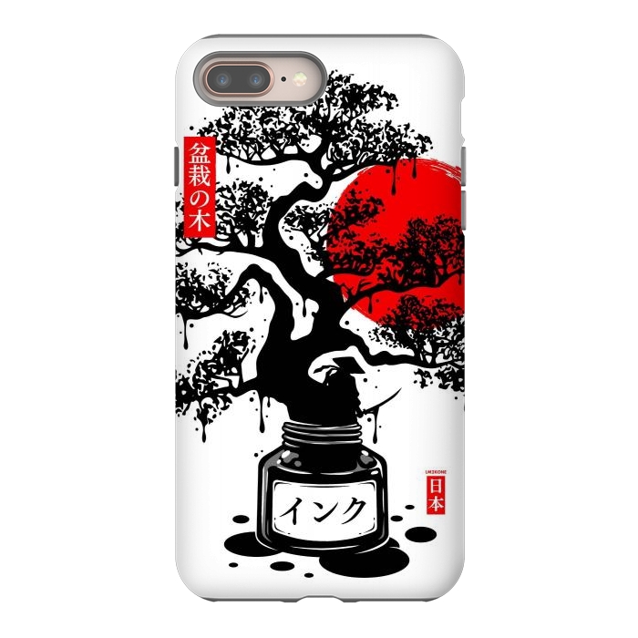 iPhone 7 plus StrongFit Black Bonsai Japanese Ink by LM2Kone