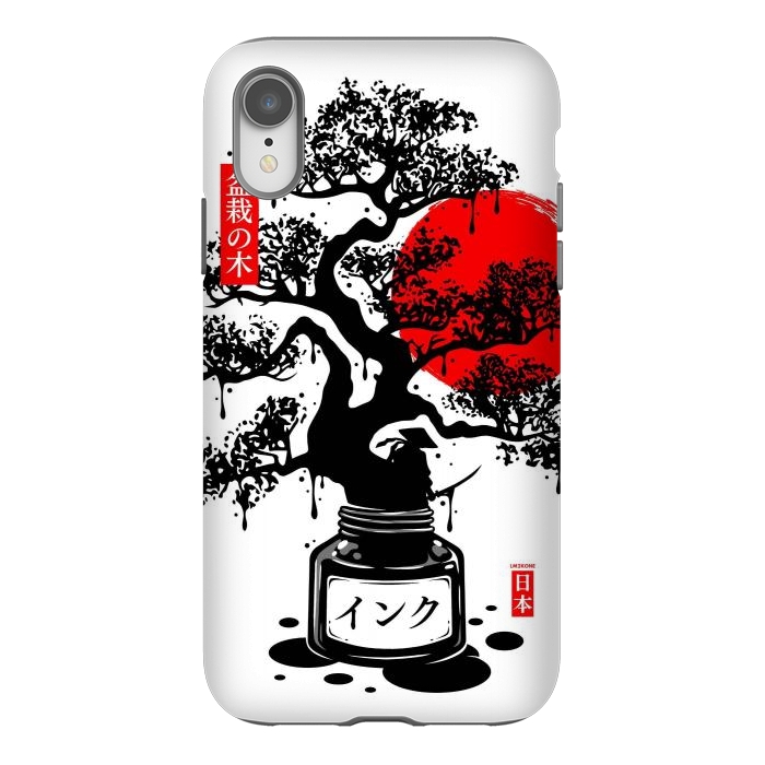 iPhone Xr StrongFit Black Bonsai Japanese Ink by LM2Kone