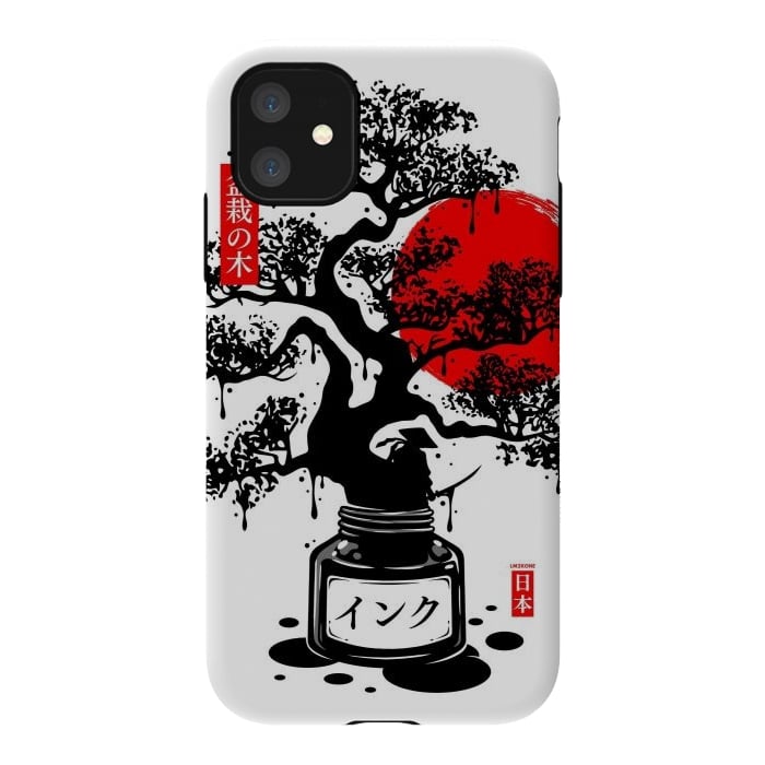 iPhone 11 StrongFit Black Bonsai Japanese Ink by LM2Kone