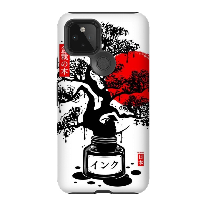 Pixel 5 StrongFit Black Bonsai Japanese Ink by LM2Kone