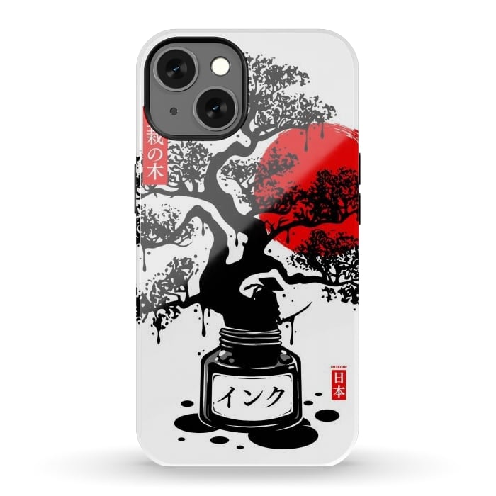 iPhone 13 StrongFit Black Bonsai Japanese Ink by LM2Kone