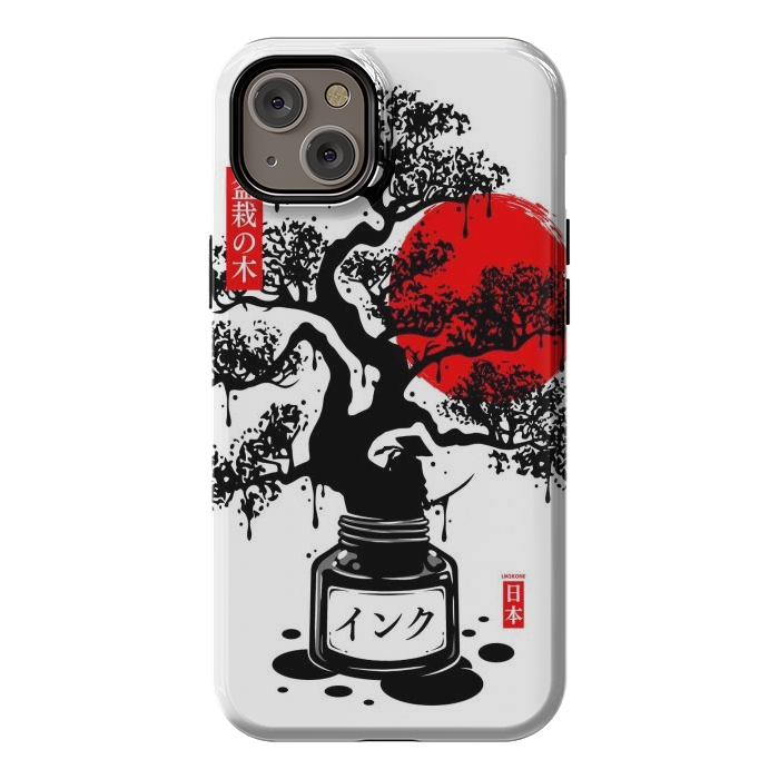 iPhone 14 Plus StrongFit Black Bonsai Japanese Ink by LM2Kone